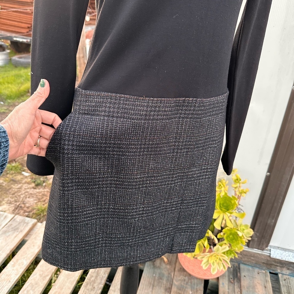 THEORY WOMENS DRESS BOWMONT 54%VIRGIN WOOL LONG‎ SLEEVE BLACK NWOT 8 - Picture 3 of 9